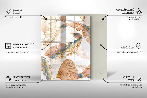 Kryt na indukčnú dosku Boho perie a listy