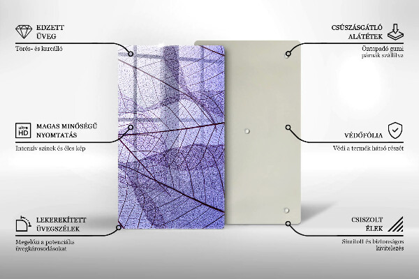 Kryt na sporák Listy so žilami