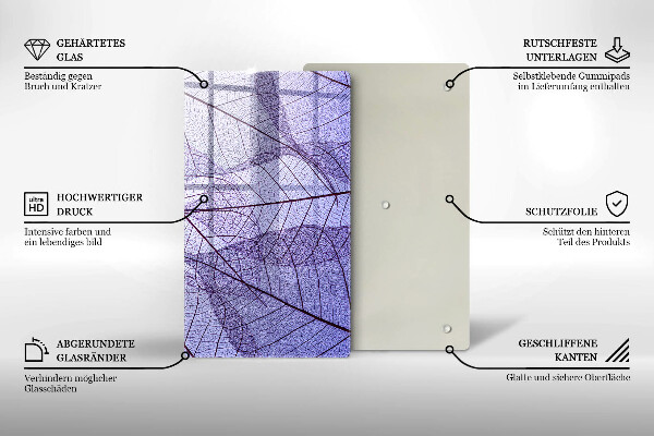 Kryt na sporák Listy so žilami