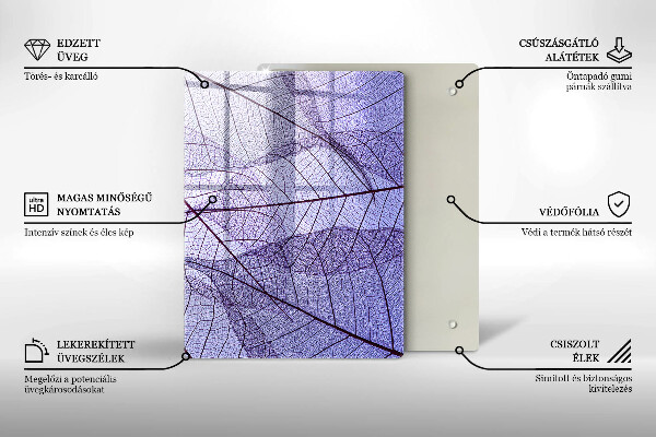 Kryt na sporák Listy so žilami