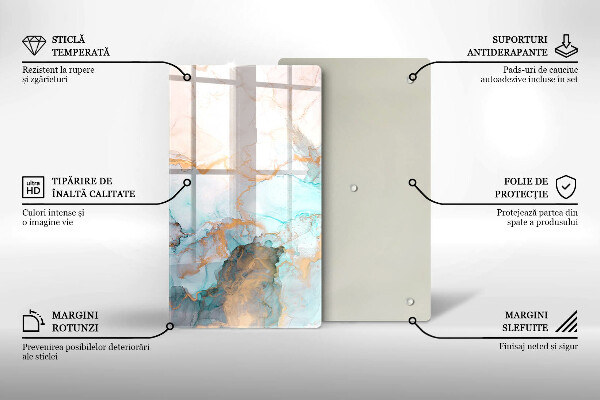 Kryt na sporák Mramorová abstrakcia