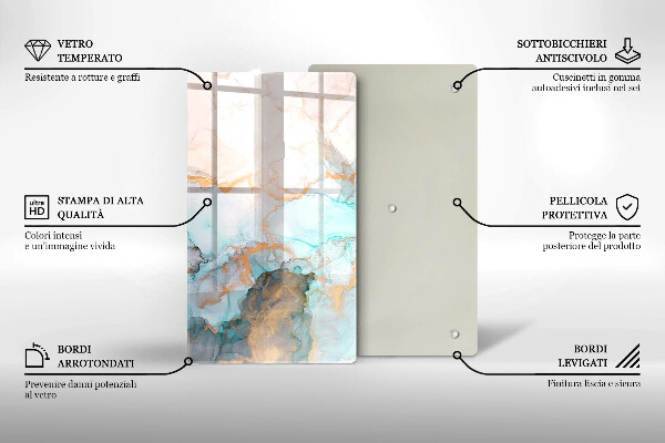 Kryt na sporák Mramorová abstrakcia