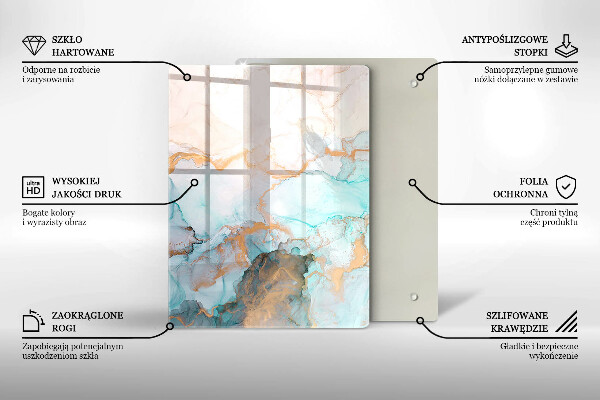 Kryt na sporák Mramorová abstrakcia