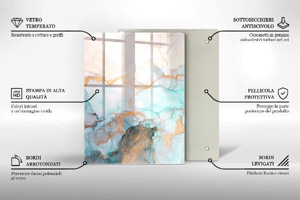 Kryt na sporák Mramorová abstrakcia