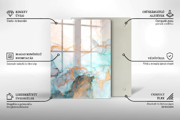 Kryt na sporák Mramorová abstrakcia