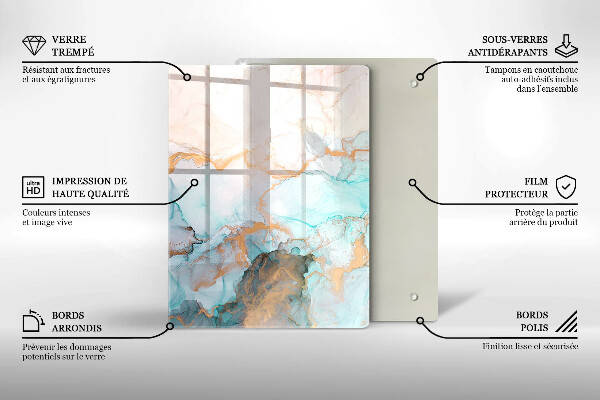 Kryt na sporák Mramorová abstrakcia