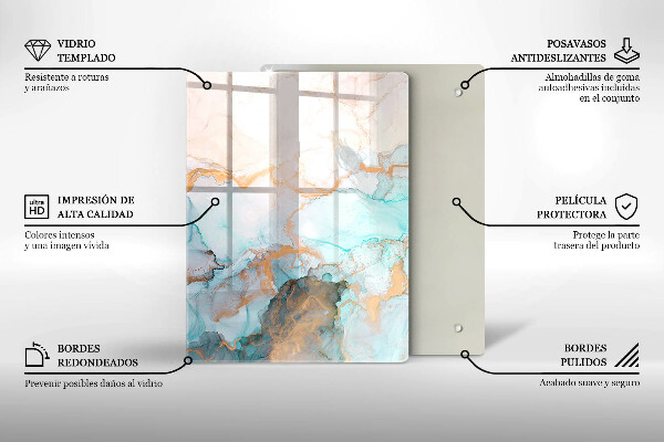 Kryt na sporák Mramorová abstrakcia