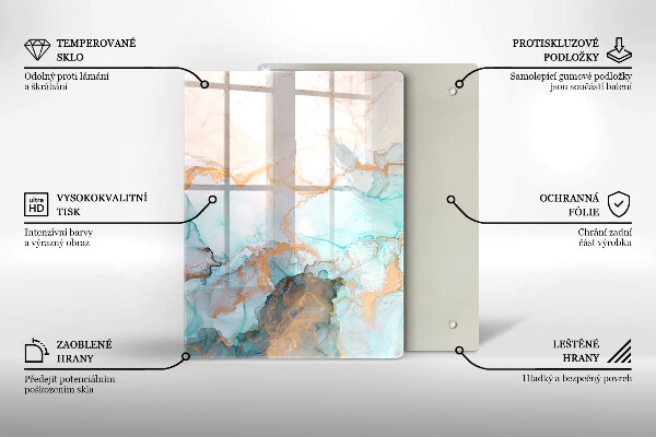 Kryt na sporák Mramorová abstrakcia