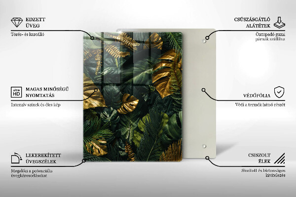 Kryt na sporák Zlaté listy monstera