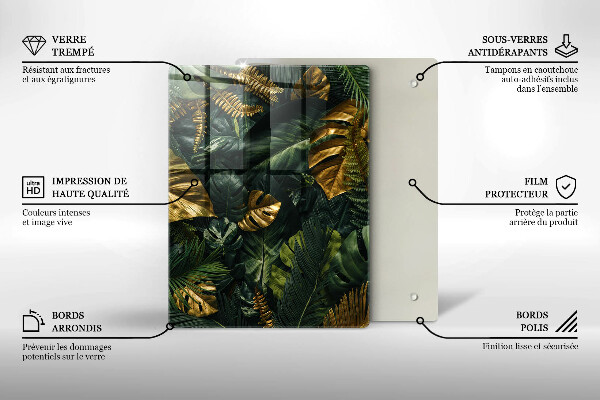 Kryt na sporák Zlaté listy monstera