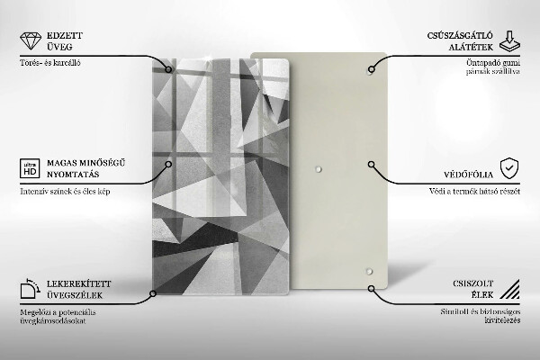 Kryt na sporák Konkrétna ostrá abstrakcia