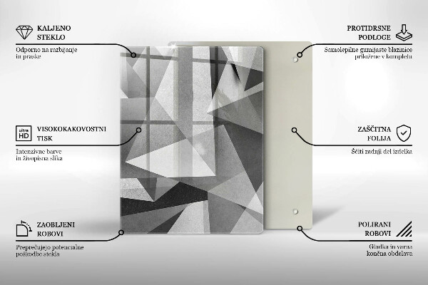 Kryt na sporák Konkrétna ostrá abstrakcia