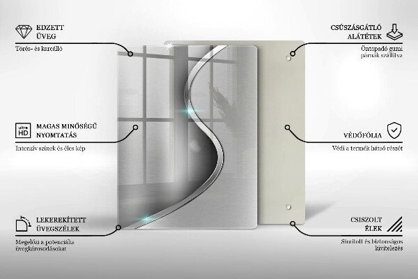 Kryt na sporák Abstraktný strieborný kov
