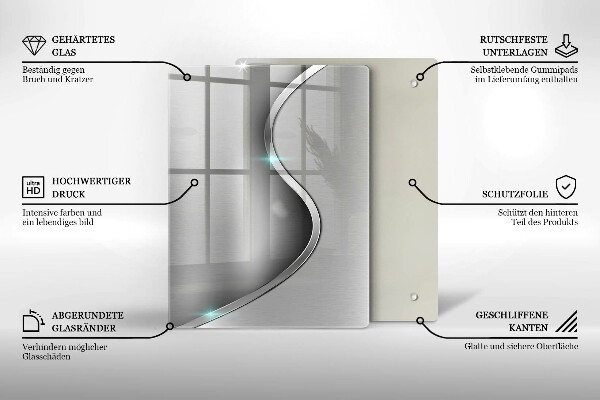 Kryt na sporák Abstraktný strieborný kov