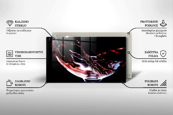 Kryt na plynový sporák Pohárik červeného vína