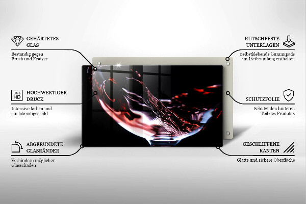 Kryt na plynový sporák Pohárik červeného vína