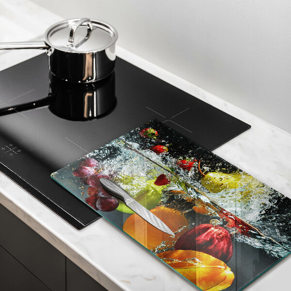 Krycia doska na sklokeramickú varnú dosku Šťavnaté ovocie vo vode