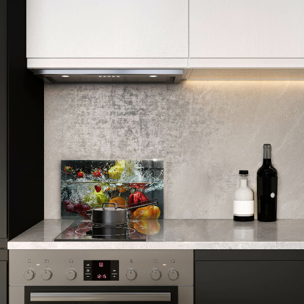 Krycia doska na sklokeramickú varnú dosku Šťavnaté ovocie vo vode