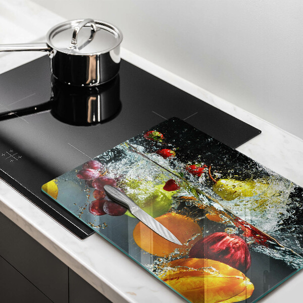 Krycia doska na sklokeramickú varnú dosku Šťavnaté ovocie vo vode