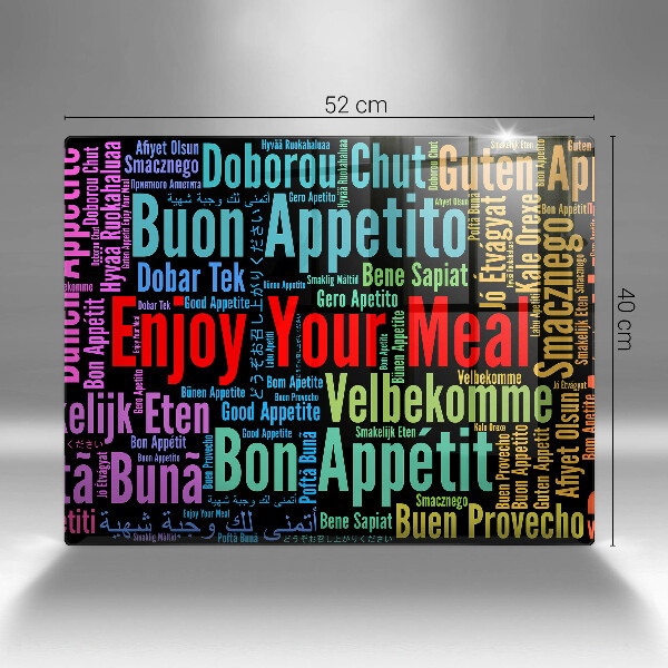 Krycia doska na sklokeramickú varnú dosku Titulky Jazyky dobrej chuti