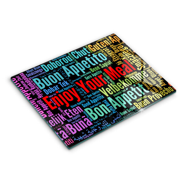 Krycia doska na sklokeramickú varnú dosku Titulky Jazyky dobrej chuti