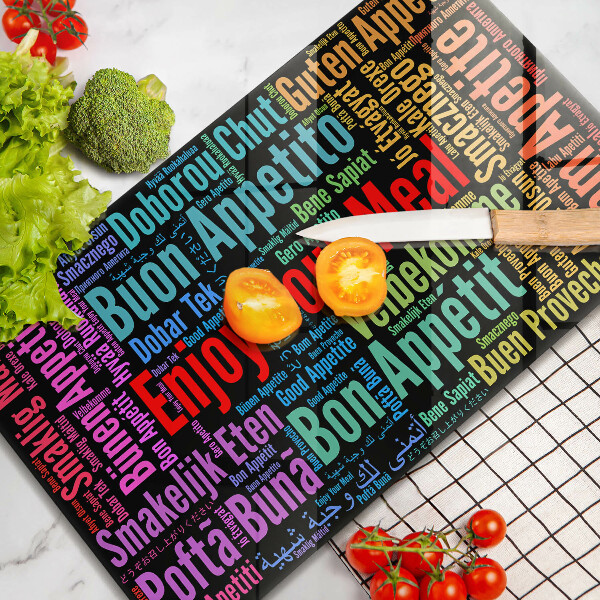 Krycia doska na sklokeramickú varnú dosku Titulky Jazyky dobrej chuti
