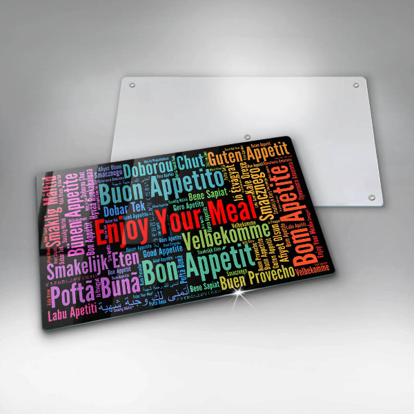 Krycia doska na sklokeramickú varnú dosku Titulky Jazyky dobrej chuti