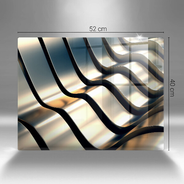 Krycia doska na sklokeramickú varnú dosku 3D kovové tvary