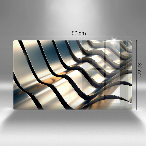 Krycia doska na sklokeramickú varnú dosku 3D kovové tvary