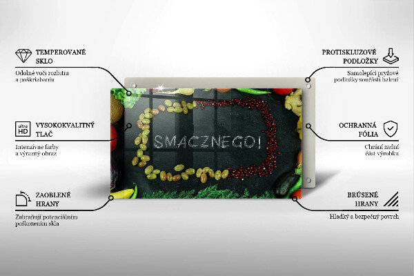 Krycia doska na sklokeramickú varnú dosku Smacznego!