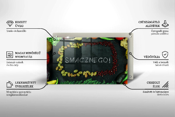 Krycia doska na sklokeramickú varnú dosku Smacznego!