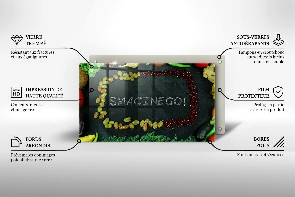 Krycia doska na sklokeramickú varnú dosku Smacznego!