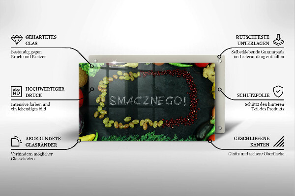 Krycia doska na sklokeramickú varnú dosku Smacznego!