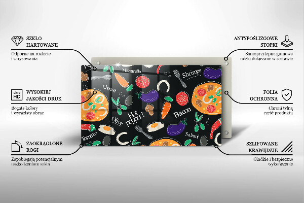 Kryt na plynový sporák Jedlo ilustrácie