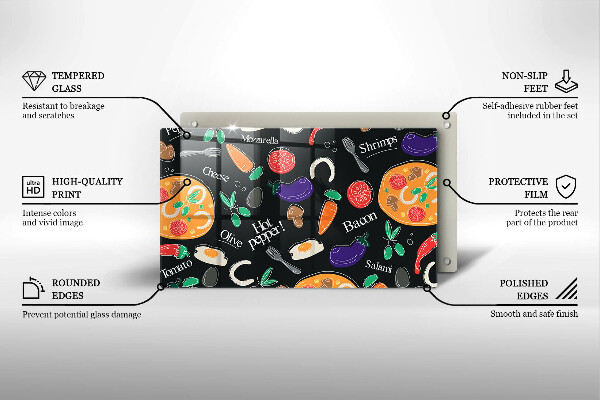 Kryt na plynový sporák Jedlo ilustrácie