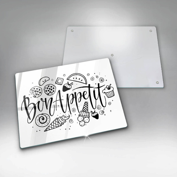 Sklenený kryt za sporák Bon Appetit