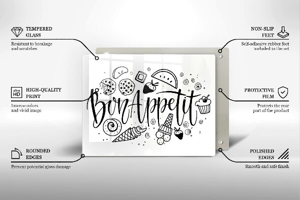 Sklenený kryt za sporák Bon Appetit