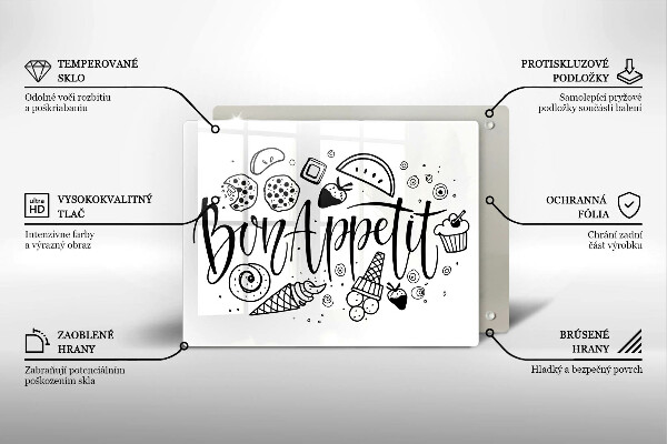 Sklenený kryt za sporák Bon Appetit