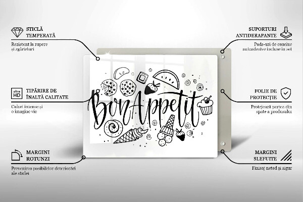 Sklenený kryt za sporák Bon Appetit