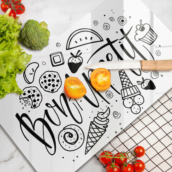 Sklenený kryt za sporák Bon Appetit