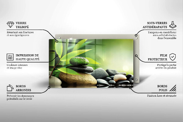 Kryt na plynový sporák Zen bambusové kamene