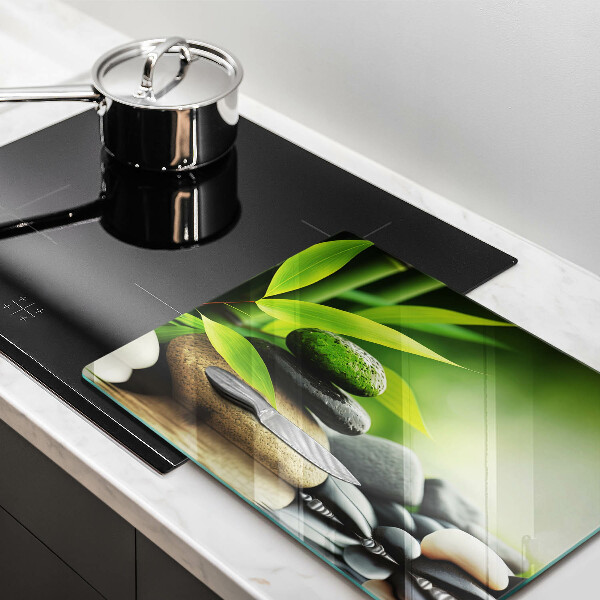 Kryt na plynový sporák Zen bambusové kamene