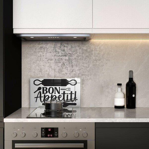 Kryt na plynový sporák Nápis Bon Appetit