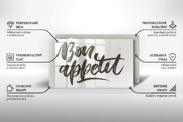 Kryt na plynový sporák Bon Appetit nápis
