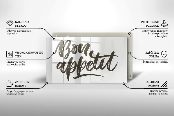 Kryt na plynový sporák Bon Appetit nápis