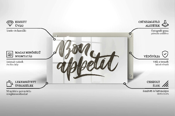 Kryt na plynový sporák Bon Appetit nápis