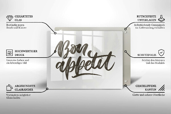 Kryt na plynový sporák Bon Appetit nápis