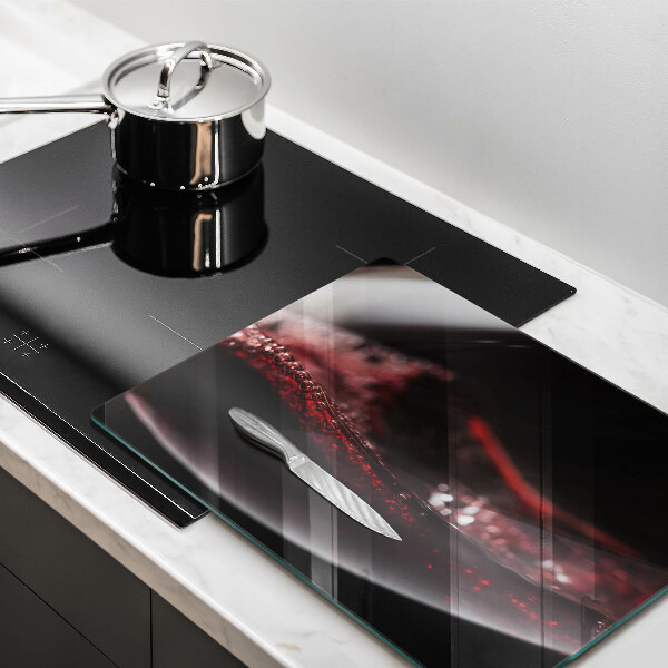 Kryt na plynový sporák Červené víno v pohári