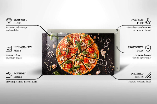 Kryt na plynový sporák Pizza s hubami