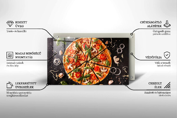 Kryt na plynový sporák Pizza s hubami